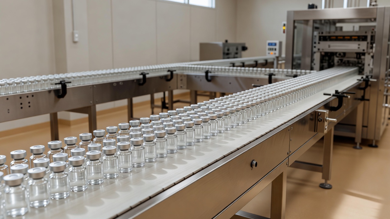 Kerui Peptides finished vials on the packing line